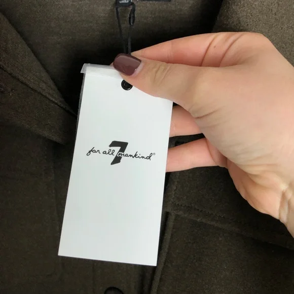 NWT 7 For All Mankind Waist Tie Shacket Shirt Jacket - Picture 6 of 7